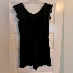 Express Lace Trimmed Romper